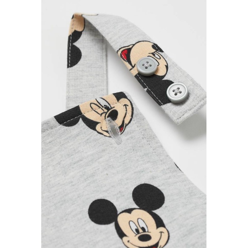 Set áo cộc tay cotton kết hợp quần yến HM hình Mickey đáng yêu cho bé trai size 1-6 tuổi