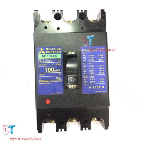 Aptomat 3 Pha Mitsubishi Nội Địa Nhật 100A NF 100-CS