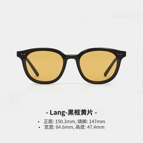 iF YOU Kính mát   gọng đen phong cách cổ điển Hàn Quốc thời trang cho nữ