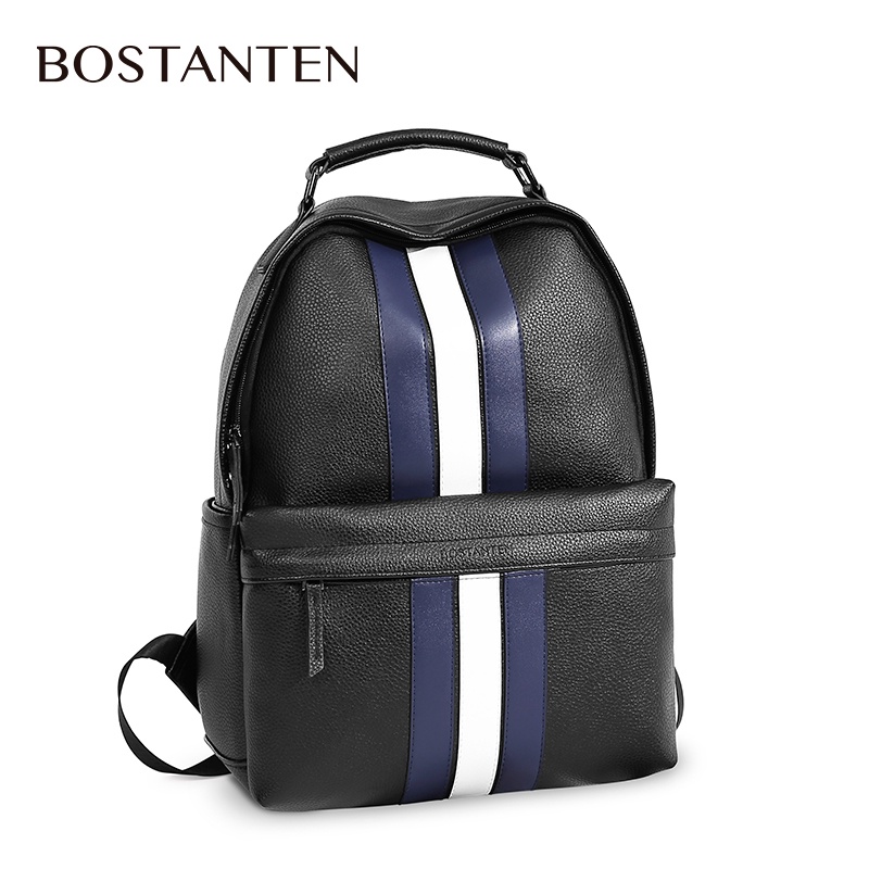 Bostanten Balo da PU dụng Laptop chống thấm nước cao cấp cho học sinh/trường học/văn phòng