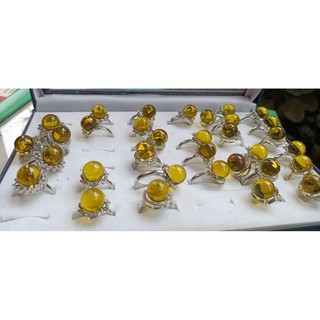 Nhẫn hổ phách đổi màu thời trang