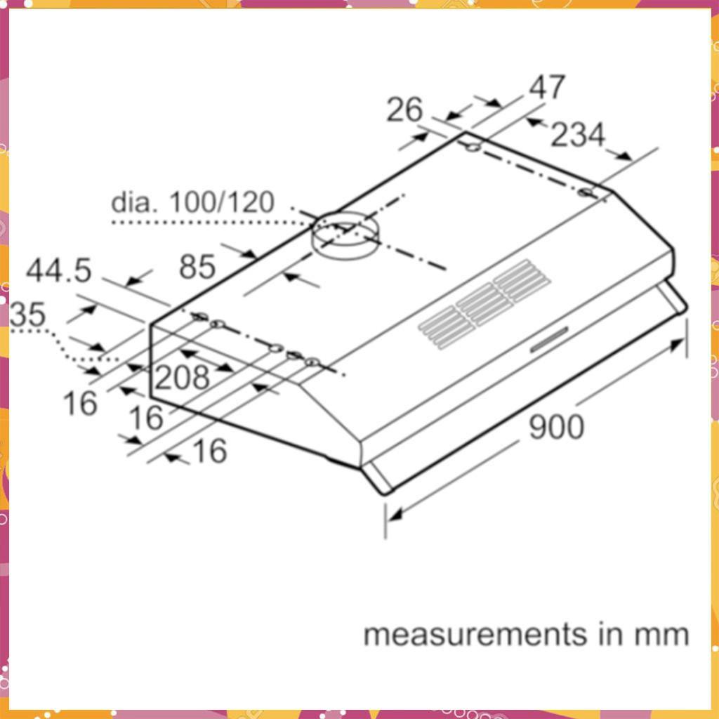 Máy hút mùi âm tủ Bosch DHU935HB TGB  nhập khẩu nguyên chiếc ( Phân Phối Chính Hãng )