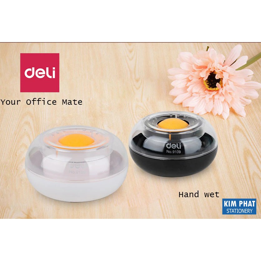 Hộp làm ướt ngón tay dùng để đếm tiền, lật trang sách tiện lợi, vệ sinh Deli E9109