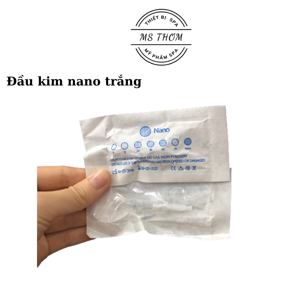 {GIÁ TỐT} đầu kim lăn trắng (12,36,nano) dùng cho máy M5, M7, N2,... dùng để cấy tinh chất, hồng sâm, cấy tảo, cấy phấn