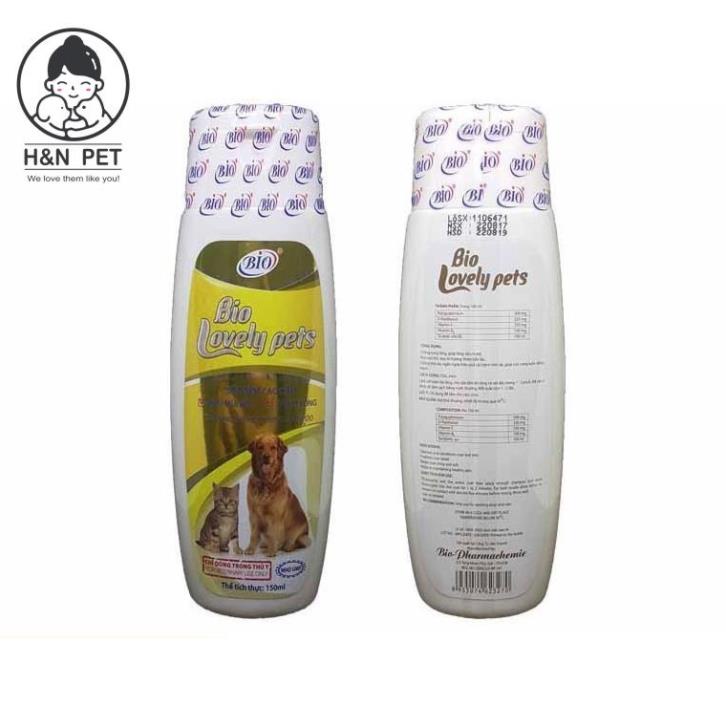 Sữa Tắm Dầu Tắm 4 Loại Care Derma Jolie Lovely Pets Bio dung tích 150ml HN PET