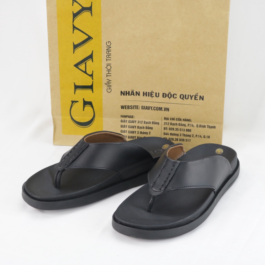 Dép da nam Giavy cao 3 phân U5793.4