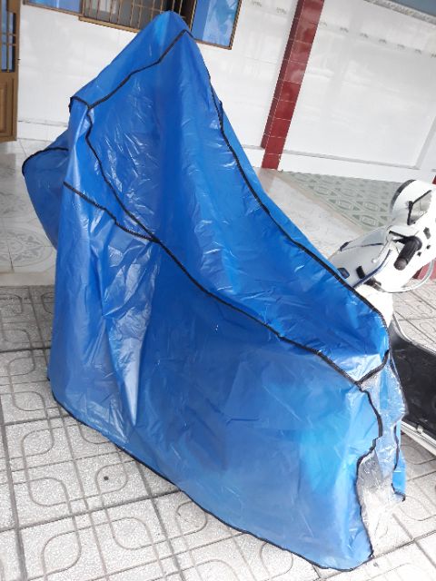 Bạc phủ xe 2 bánh  màu xanh