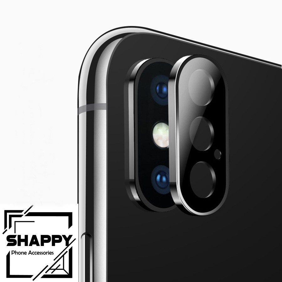 Viền Chụp Camera IPhone Kính Đen Nguyên Khối X/XS/XsMax [Shappy Shop]