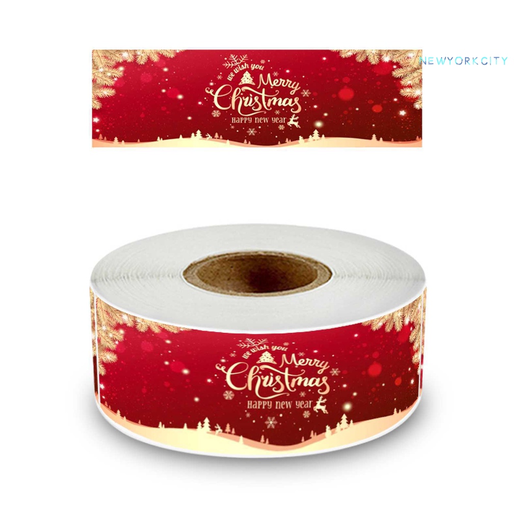 Set 120 Nhãn Dán Tự Dính Nhiều Họa Tiết Màu Sắc Tươi Sáng Trang Trí Giáng Sinh