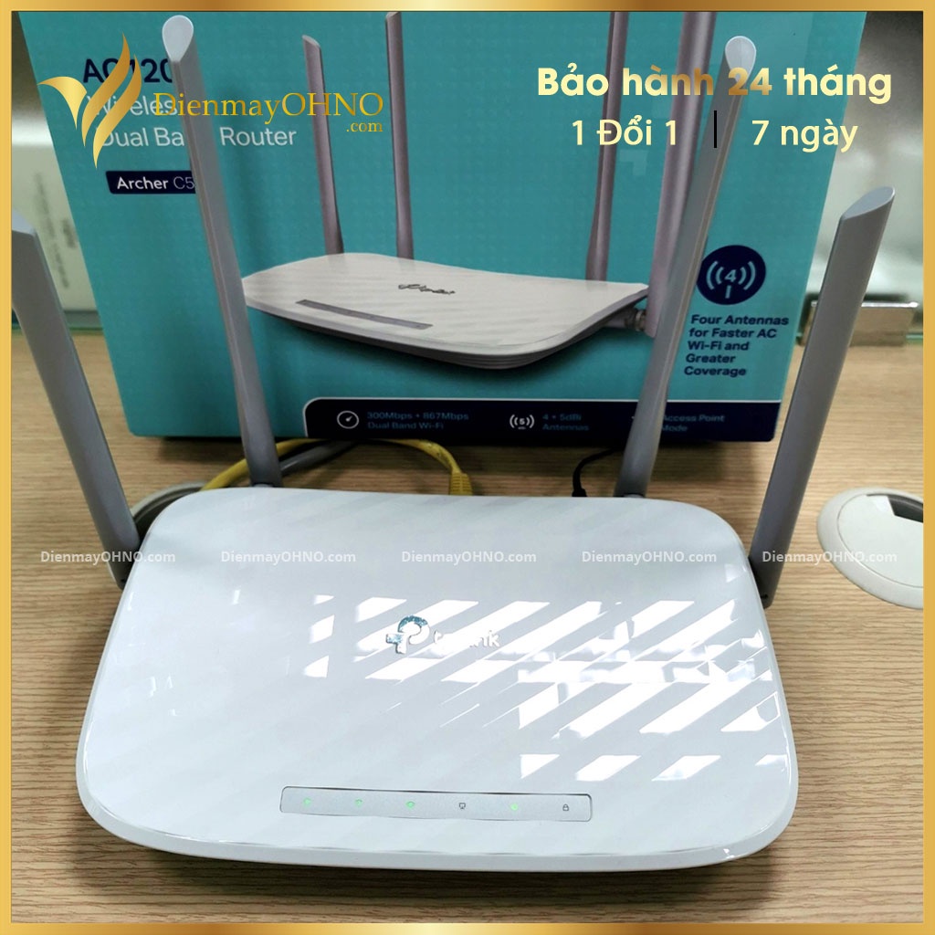 Router Modem Wifi TP Link TPLink Archer C50 4 Râu 5Ghz Xuyên Tường - Moden Model Bộ Cục Phát Wifi 5Ghz 2 Băng Tần
