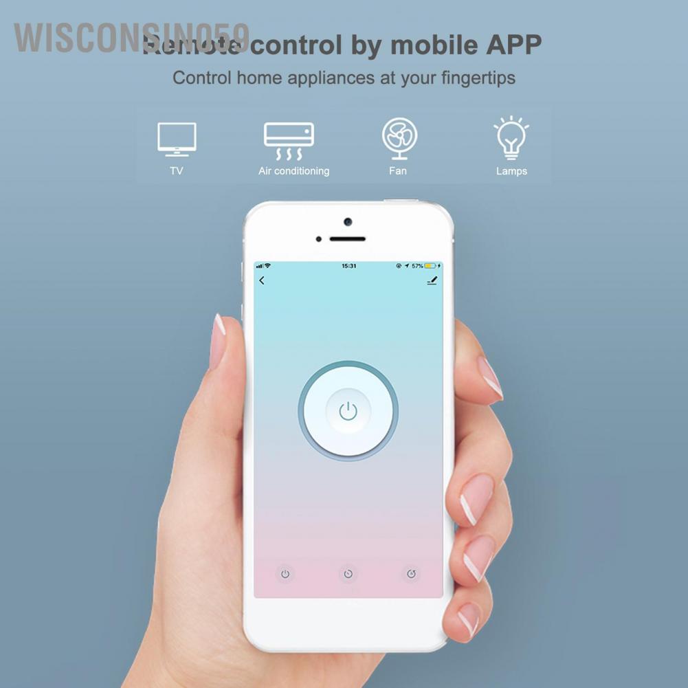 Ổ cắm thông minh WiFi Điện thoại di động APP Ổ cắm hẹn giờ điều khiển từ xa cho gia đình 90-250V