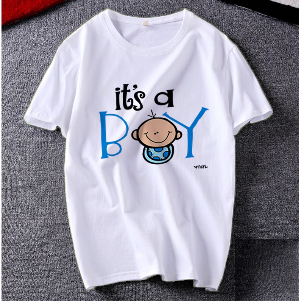 Áo thun Cotton Unisex - Chàng trai - Phòng Cách - Chữ Its a boy