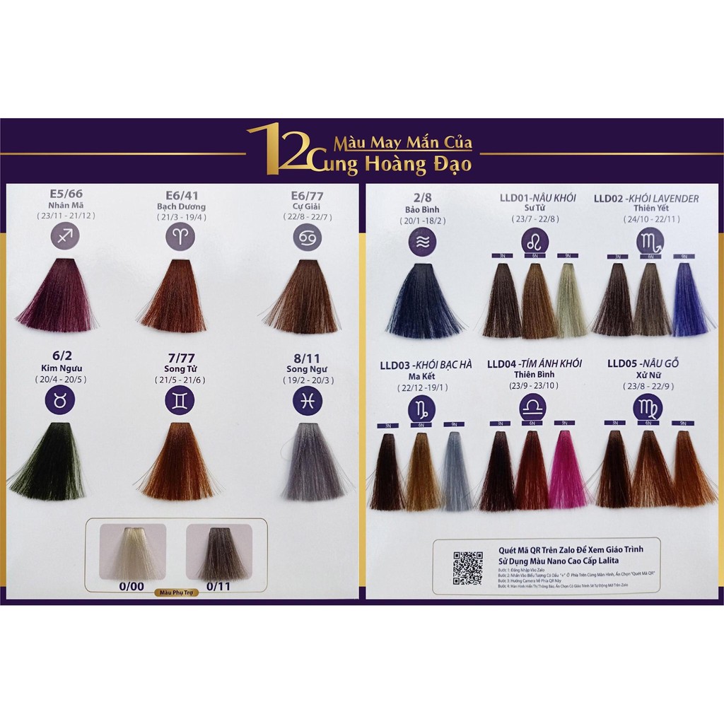 [FREE SHIP] Thuốc nhuộm tóc Lalita - 12 cung hoàng đạo may mắn - 0043 | BigBuy360 - bigbuy360.vn