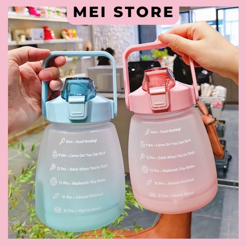 Bình Nước 1300ml Kèm Dây Đeo Đáng Yêu , Tiện Lợi