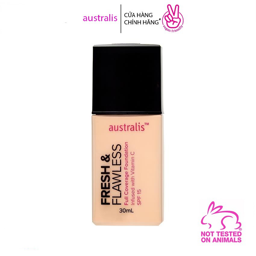 Kem Nền Lâu Trôi Chất Kem Lỏng Siêu Nhẹ Fresh &amp; Flawless Foundation Pearl Australis