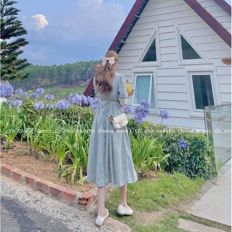 Váy hoa nhí cổ ren hàng quảng châu cao cấp( ảnh thật) | BigBuy360 - bigbuy360.vn