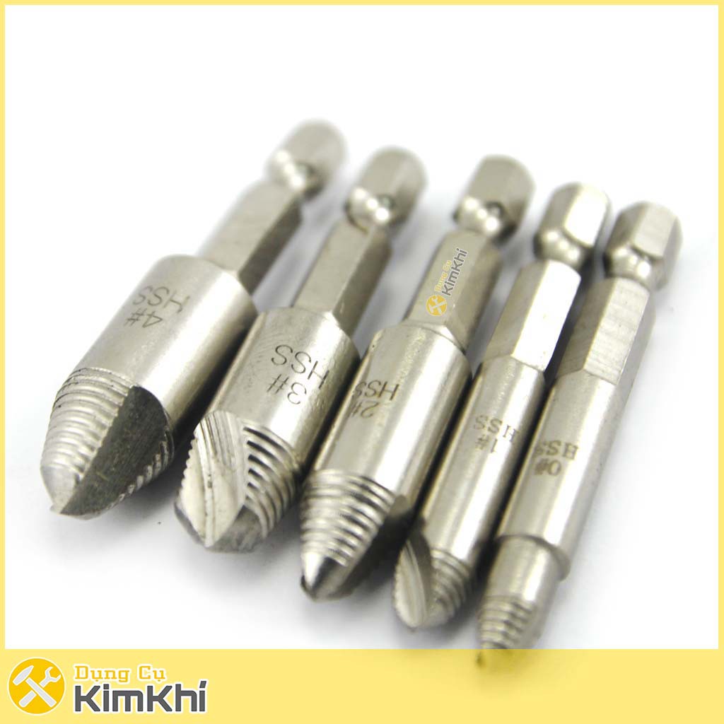 Bộ 5 mũi tháo vít một thao tác tiện ích phủ Titan