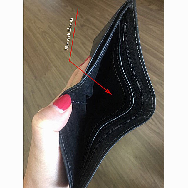 Ví nam, bóp nam da bò Nappa 100% Cao Cấp - Ép Nhiệt - Chống Cháy - Chống Nước -  Đẳng Cấp - Sang Trọng  .