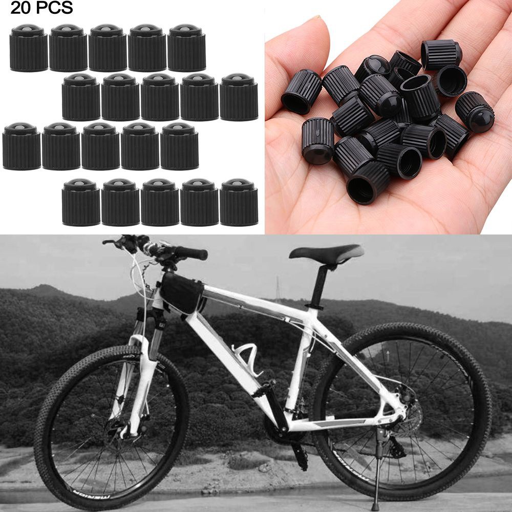 Set 20 Nắp Nhựa Tròn Đậy Van Bánh Xe Đạp / Xe Máy Chống Bụi Bẩn Nhiều Màu Sắc