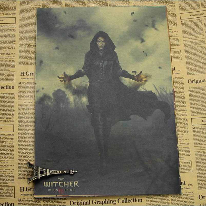 Poster Phim The Witcher 3 Wild Trang Trí Quán Cà Phê