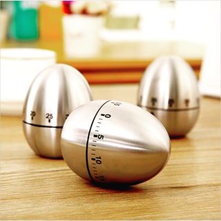 Đồng Hồ Cà Chua - Quả trứng Inox - Kích thước 72x55mm - Tặng bộ 10 kẹp gỗ trái tim đỏ cool