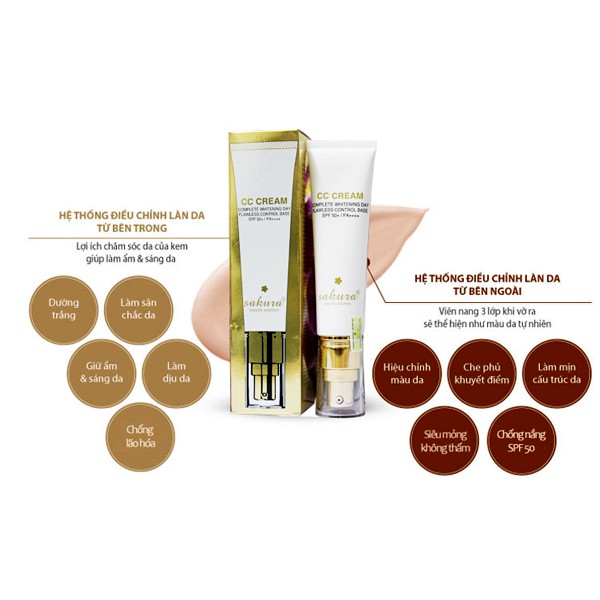[CHÍNH HÃNG] Kem trang điểm chống nắng Sakura CC Cream | BigBuy360 - bigbuy360.vn