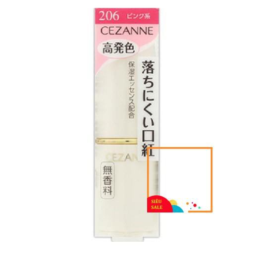 Son lì Cezanne Lasting Lip Color N206 HỒNG CÁNH SEN Nội địa Nhật Bản