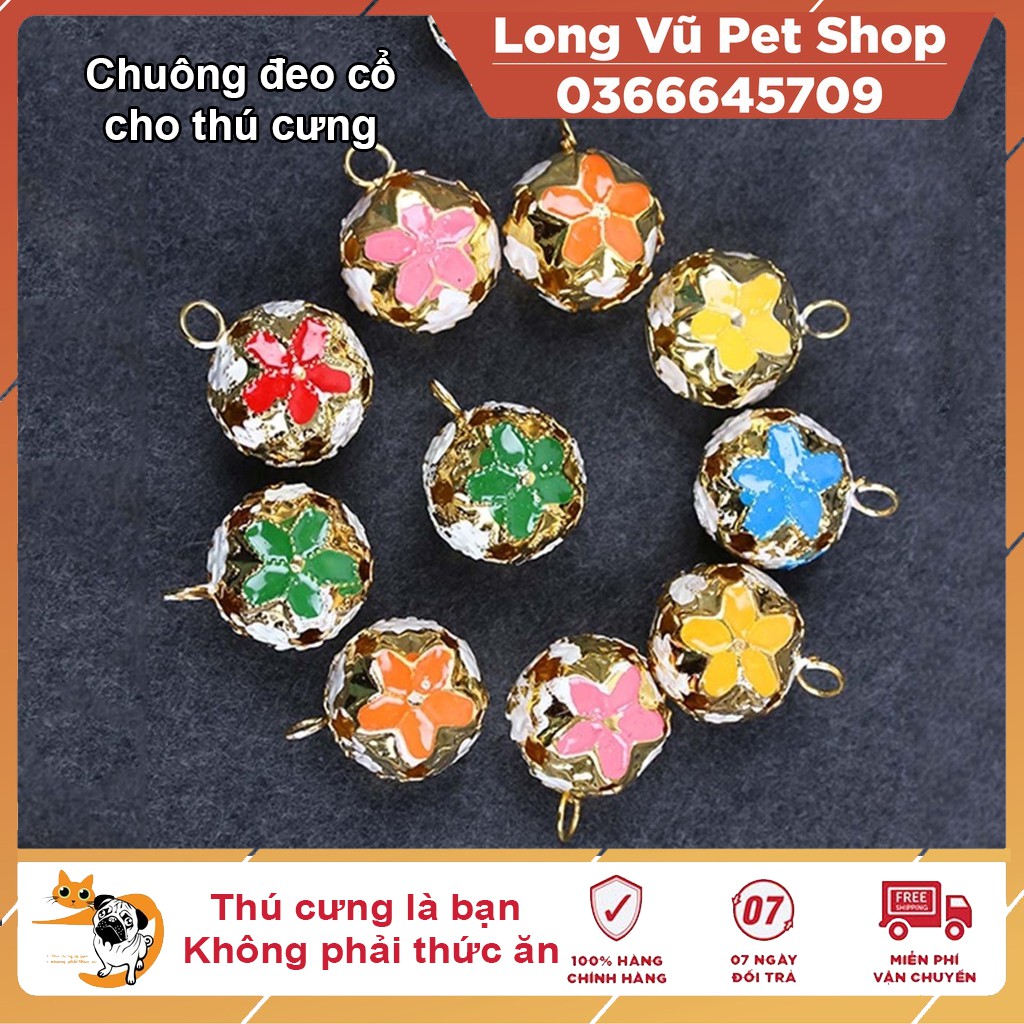 Chuông đeo cổ mèo lục lạc cho chó mèo cực đẹp - Long Vũ Pet Shop