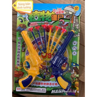 Vỉ 2 súng bắn dính tường siêu chất cho bé