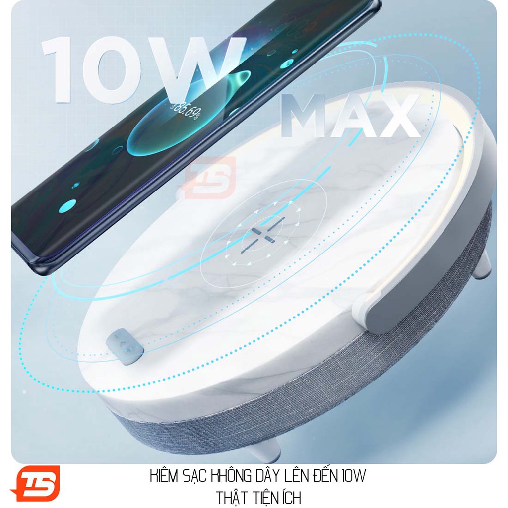 Đèn ngủ sạc không dây tích hợp loa Xiaomi EZVALO, Sạc không dây, Loa cao cấp, Đèn ngủ dịu