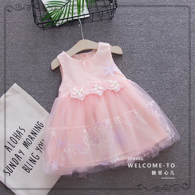 Váy công chúa bé gái size 8-16kg đính bông