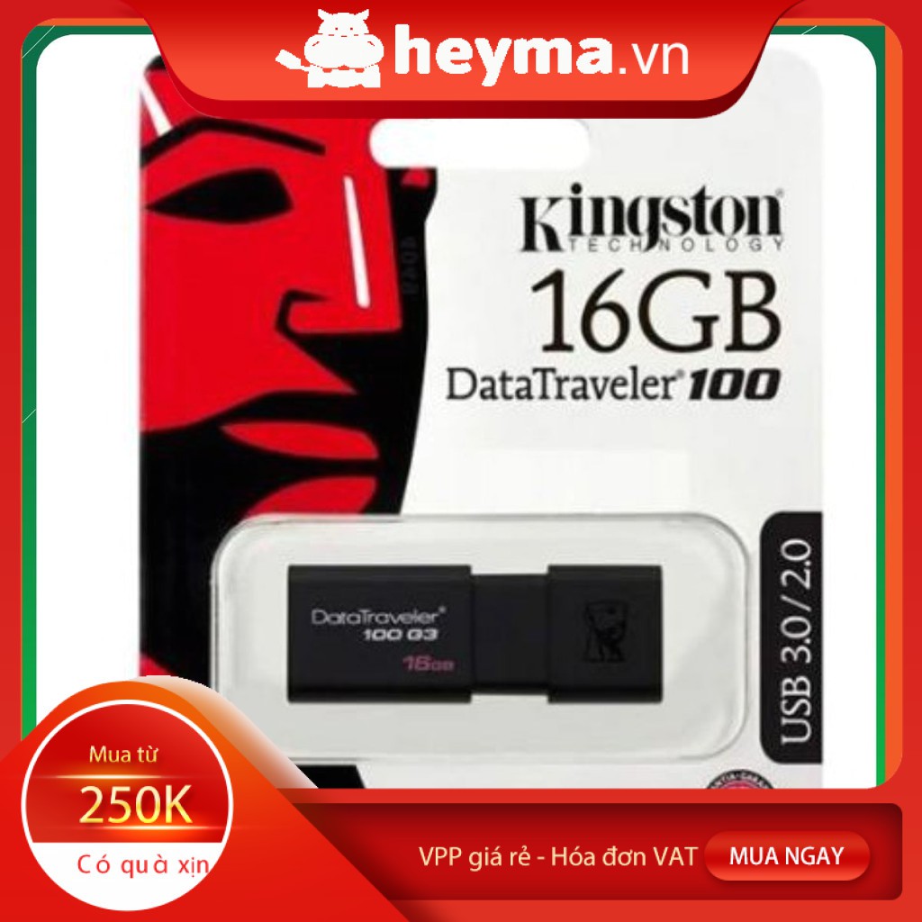 USB Kingston 3.0/2.0 DataTraveler 100 G3 16GB ❁◕ ‿ ◕❁