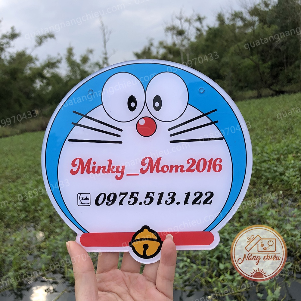 Bảng treo shop, cửa hàng, decor cửa hiệu , tiệm kinh doanh, chất liệu mica an toàn, hình đoremon