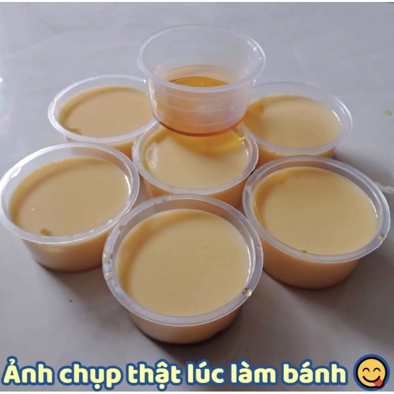 Set_ 50 Hộp làm Bánh FLan, Rau câu, có Năp (Cỏ lớn, Tròn: 125ml, Tim: 90ml)