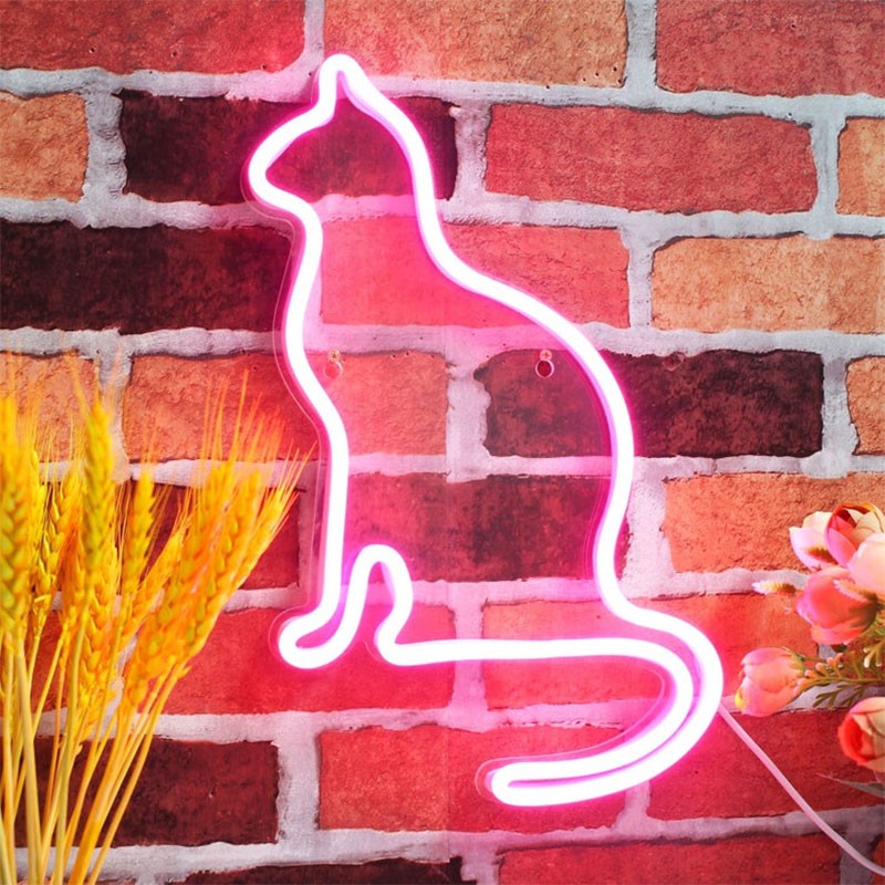 Đèn Trang Trí Led Neon Sign Hình Mèo [ Mẫu 2 ] Cat led neon