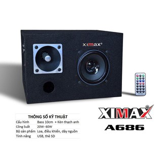 Loa đơn vuông 5 inch ximax a686 sẵn số lượng