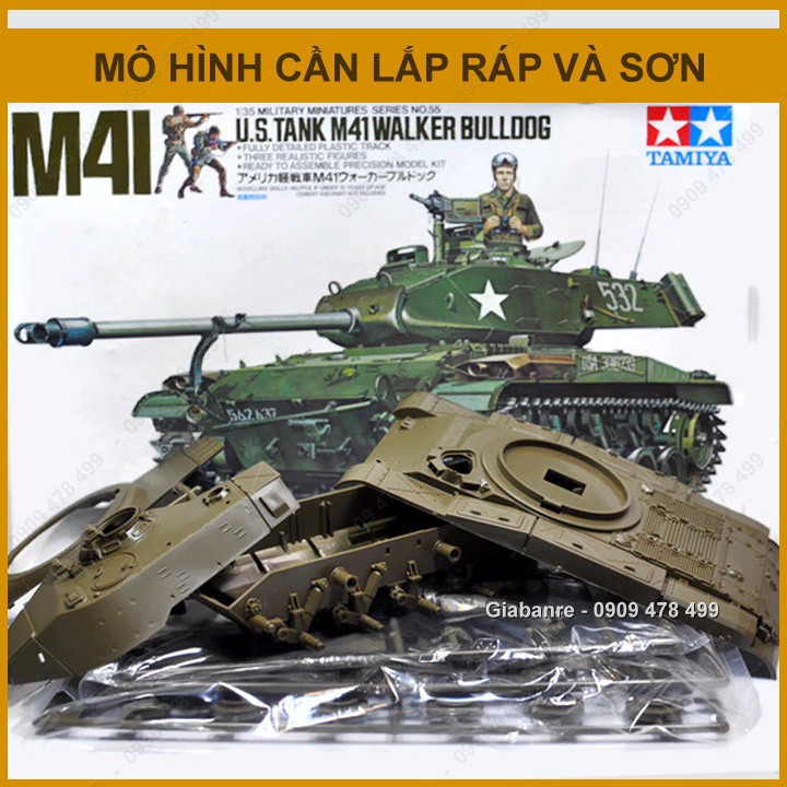 Mô Hình Lắp Ráp Nhựa Xe Tăng M41 Usa Tỉ Lệ 1:35 ( Xe Chưa Ráp Chưa Sơn ) - Tamiya - 4808