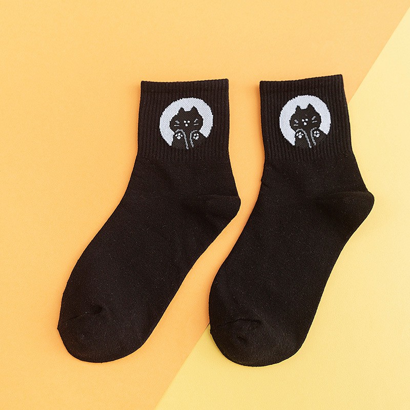 Women Autumn Cartoon Animal Solid Color Mid Socks | BigBuy360 - bigbuy360.vn