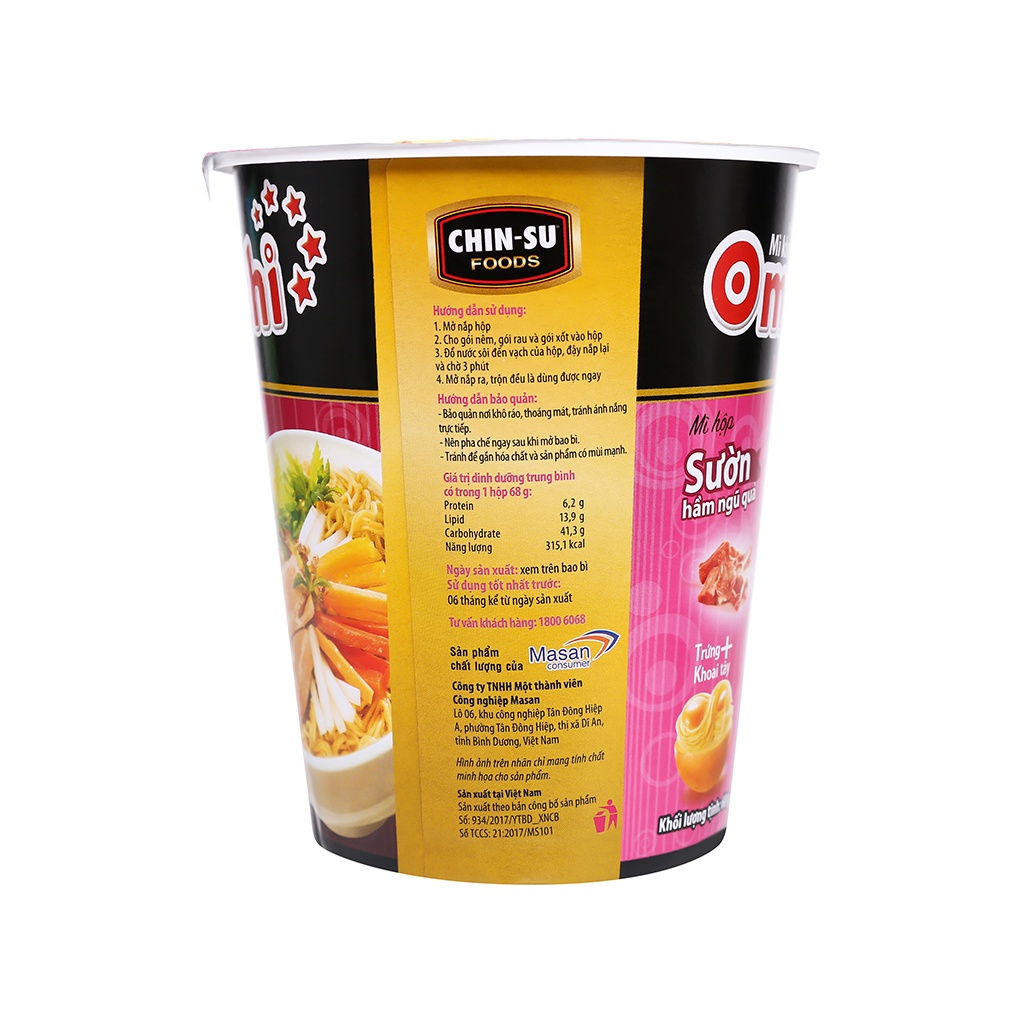 Thùng 24 ly mì khoai tây Omachi sườn hầm ngũ quả 68gr | BigBuy360 - bigbuy360.vn