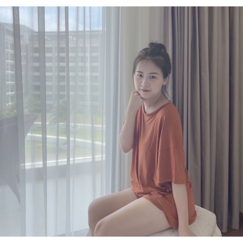 Bộ đồ cộc tay nữ Batala dáng rộng mặc nhà đi chơi chất cotton lụa cao cấp kiểu dáng Hàn quốc áo thụng quần đùi