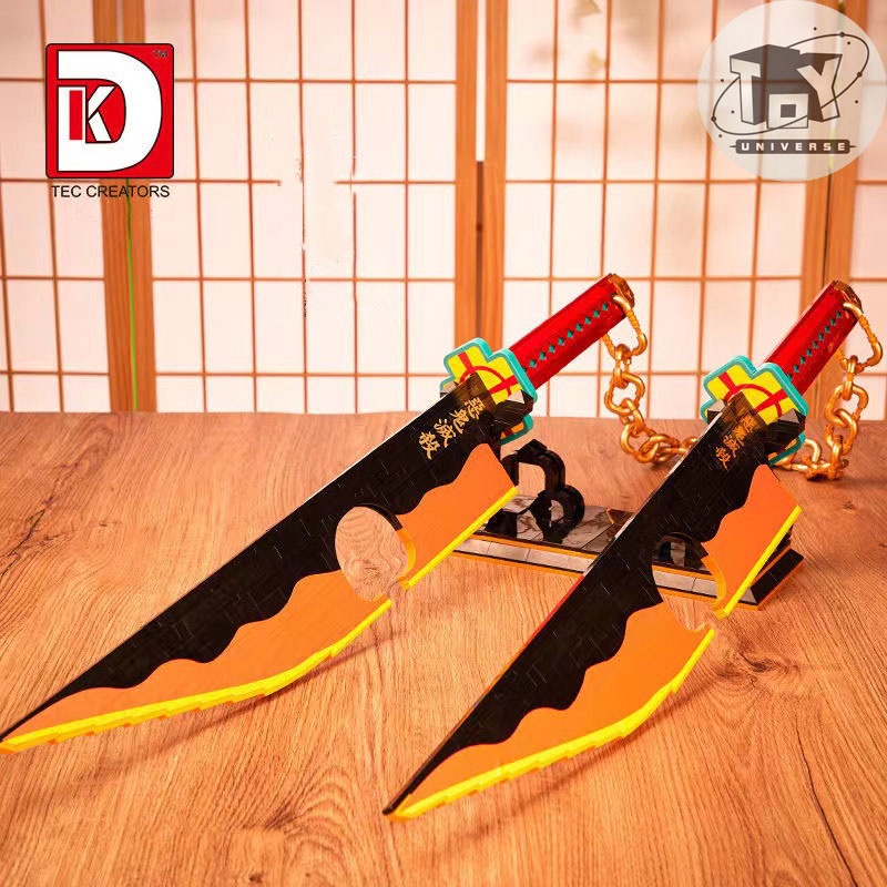 Đồ Chơi Lắp Ráp Mô Hình Nhật Luân Kiếm Song Kiếm Của Âm Trụ Tengen Trong Kimetsu No Yaiba Model DK1507 Với 1000+ PCS