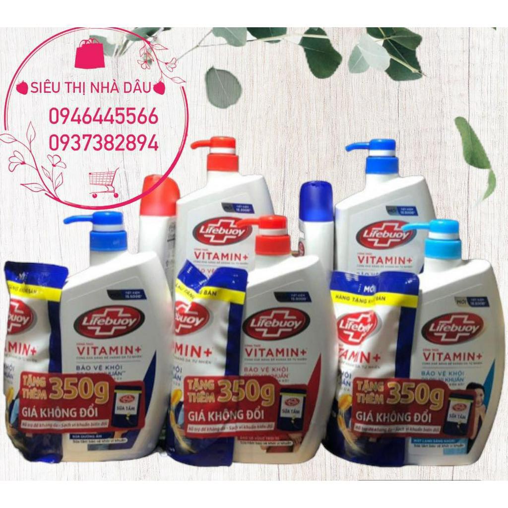 Sữa Tắm Lifebuoy 800g tặng thêm sữa tắm