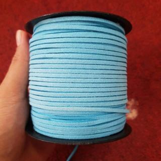 10m dây da lộn màu xanh biển size 3mm