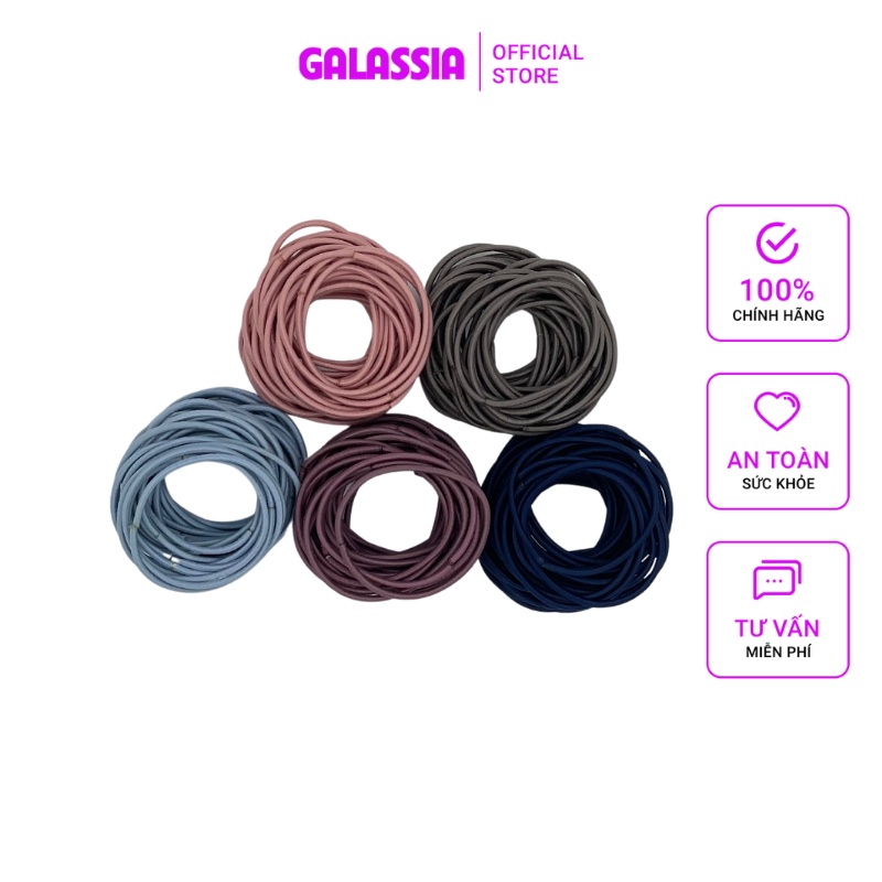dây cột tóc trơn màu đen cho nữ GALASSIA