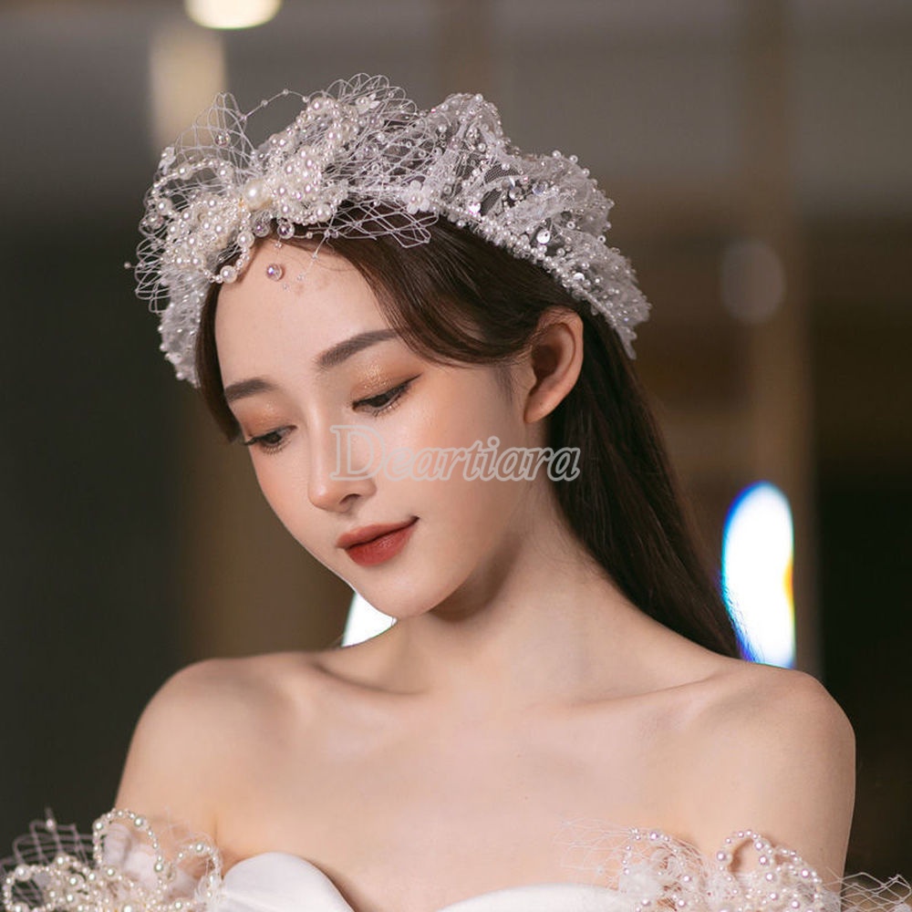 Trâm Cài Tóc Hoa Đính Ngọc Trai Thiết Kế Thời Trang Cho Cô Dâu