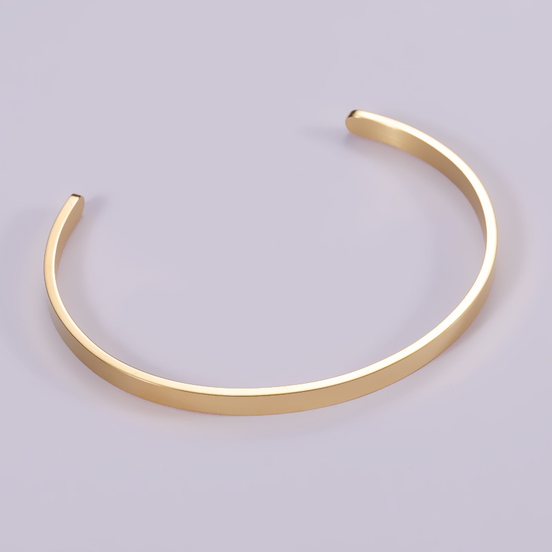 Vòng tay basic cuff khắc tên theo yêu cầu 4 màu
