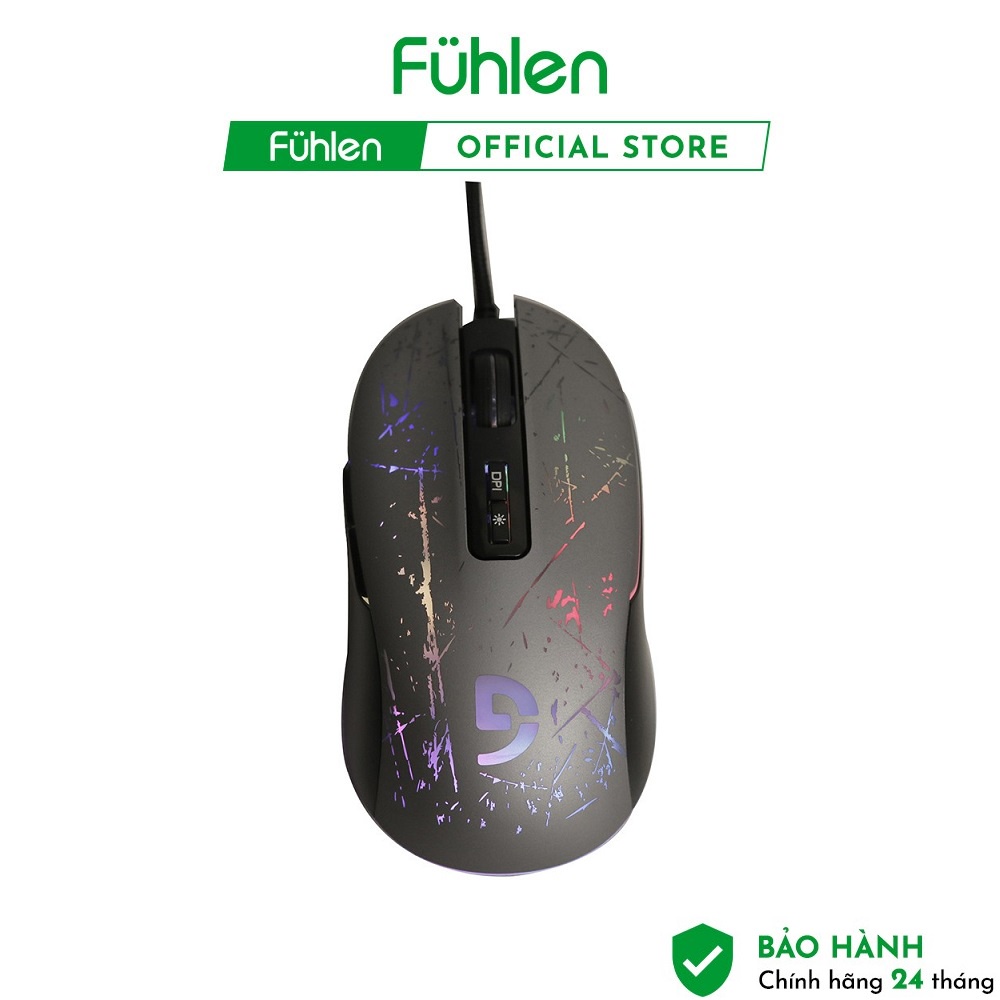 Chuột Gaming có dây Fuhlen F200 Nine SeriesLed 7 màu - Hàng Chính Hãng
