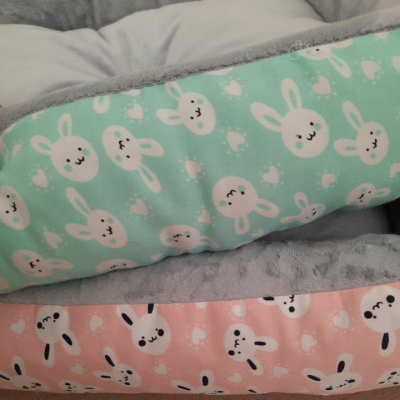 Nệm vuông/ Thảm nằm chó mèo hình thỏ dễ thương size 35x45 bé dưới 5 kg