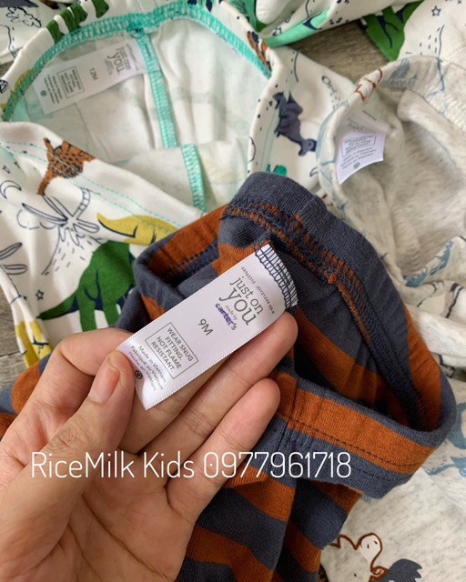 Bộ bozip carter 3 mẫu xuất dư xịn cho bé