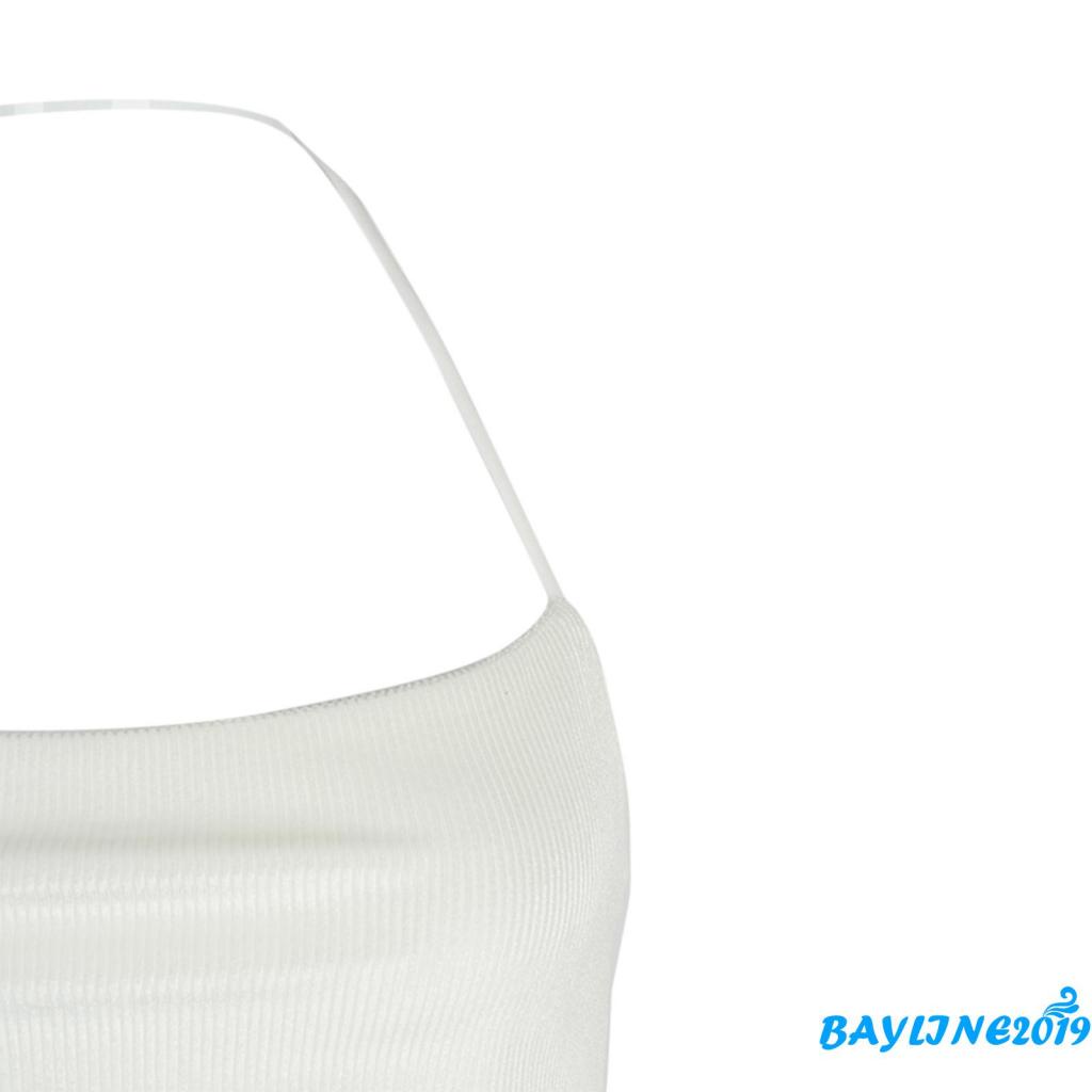 Áo Croptop Hai Dây Lệch Vai Màu Sắc Trơn Quyến Rũ Dành Cho Nữ